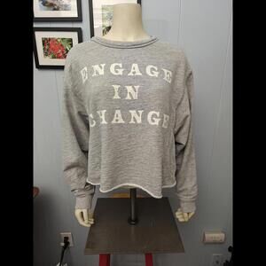 Universal Thread "Engage in Change" Cropped Sweatshirt